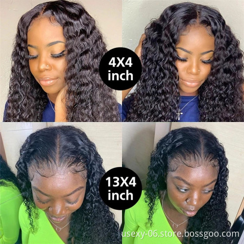 HD Lace wigs Frontal Human Hair Wigs for Black Women wholesale Remy Brazilian Curly Lace Front Wig Pre-Plucked With Baby Hair